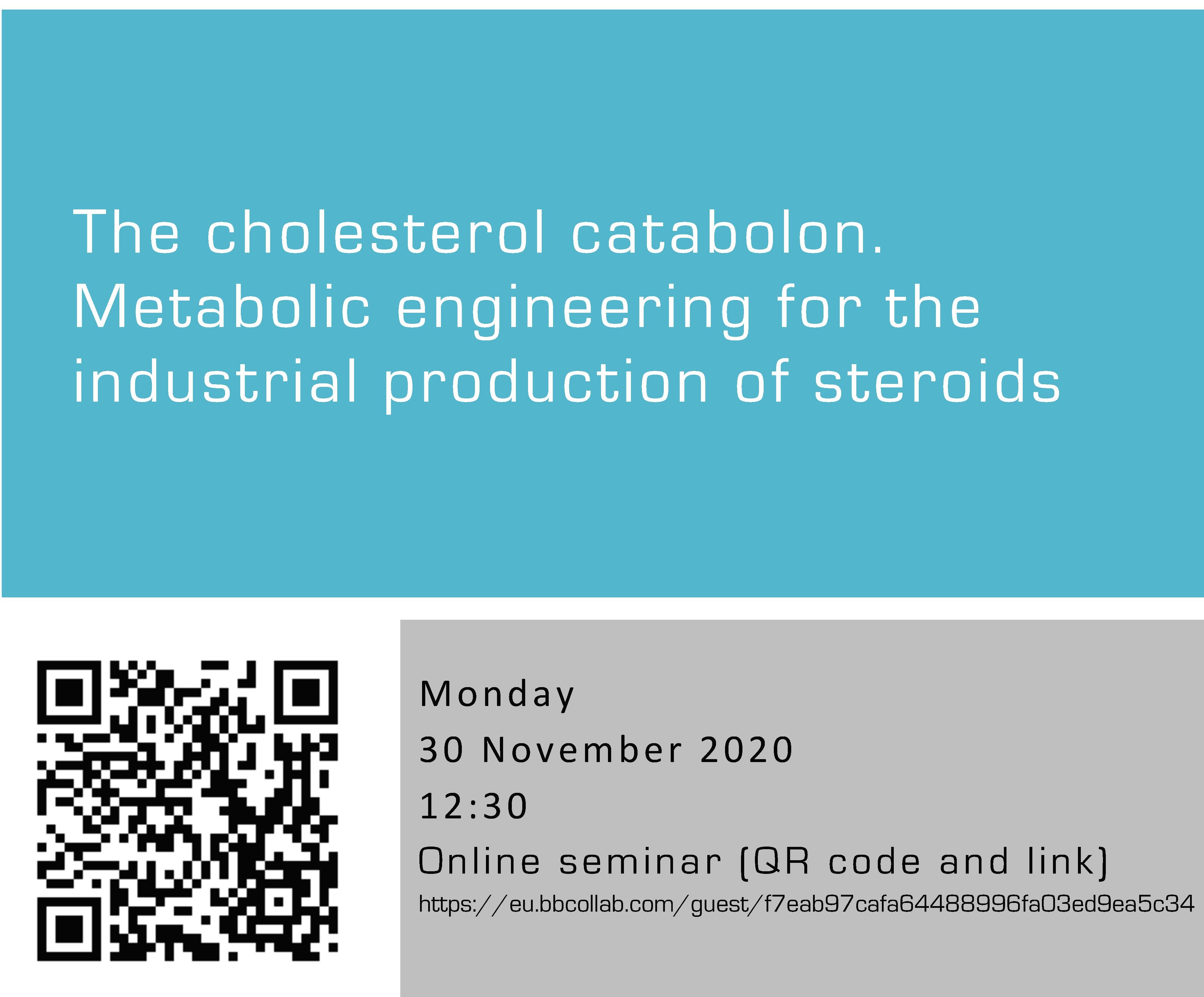 The cholesterol catabolon. Metabolic engineering for the industrial production of steroids